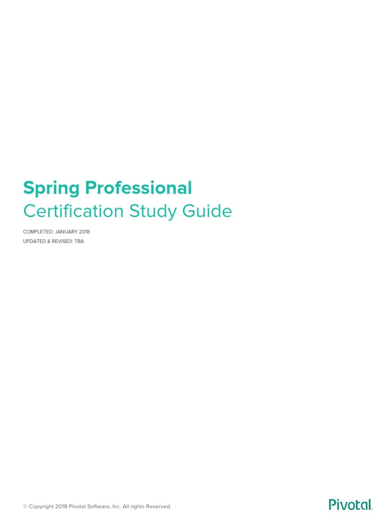 Spring Professional Certification Study Guide PDF Method