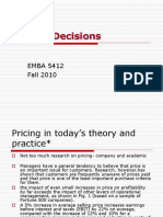 EMBA 5412 Pricing Decisions