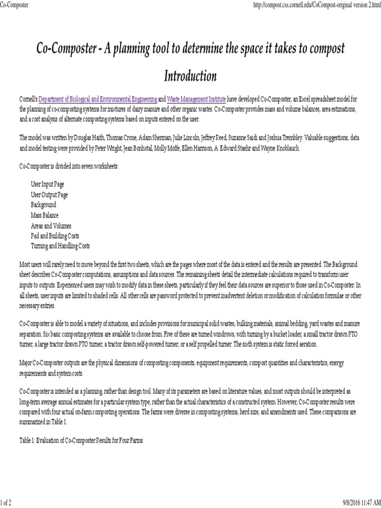 Co Composter Introduction | PDF | Compost | Spreadsheet