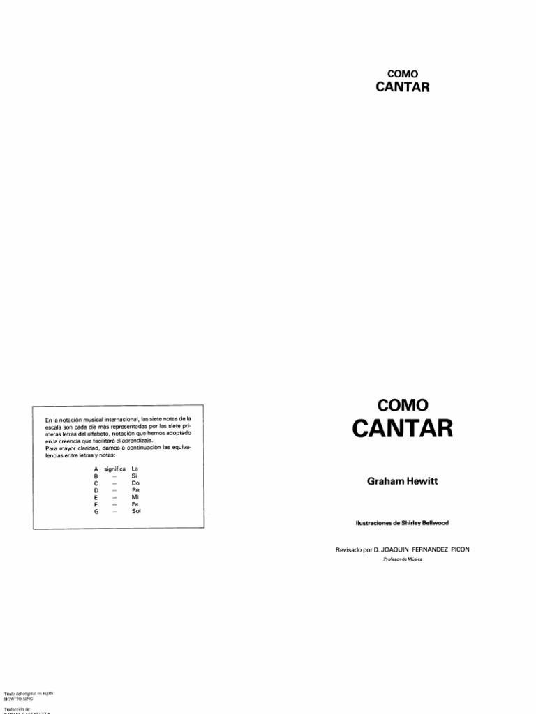 Como Cantar - Graham Hewitt PDF | PDF