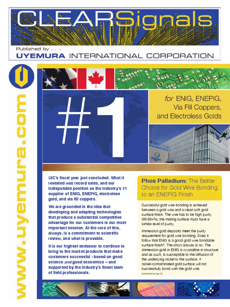 Phos Palladium The Better Choice For Gold Wire Bonding To An ENEPIG