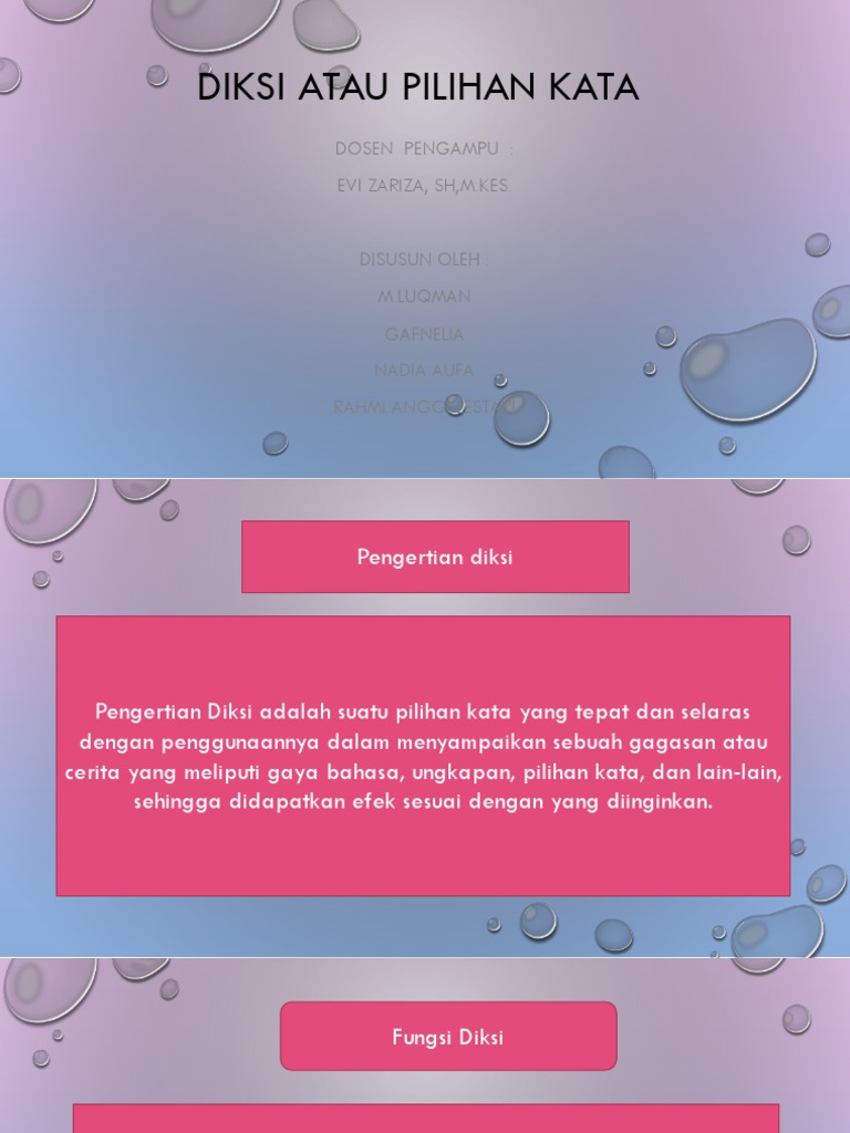 Diksi Atau Pilihan Kata Pdf