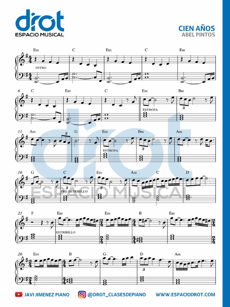 DROT - Cien Años - Partitura Completa | PDF