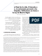 Bioética en El Final de La Vida. El Derecho A Morir en Paz 2013 PDF