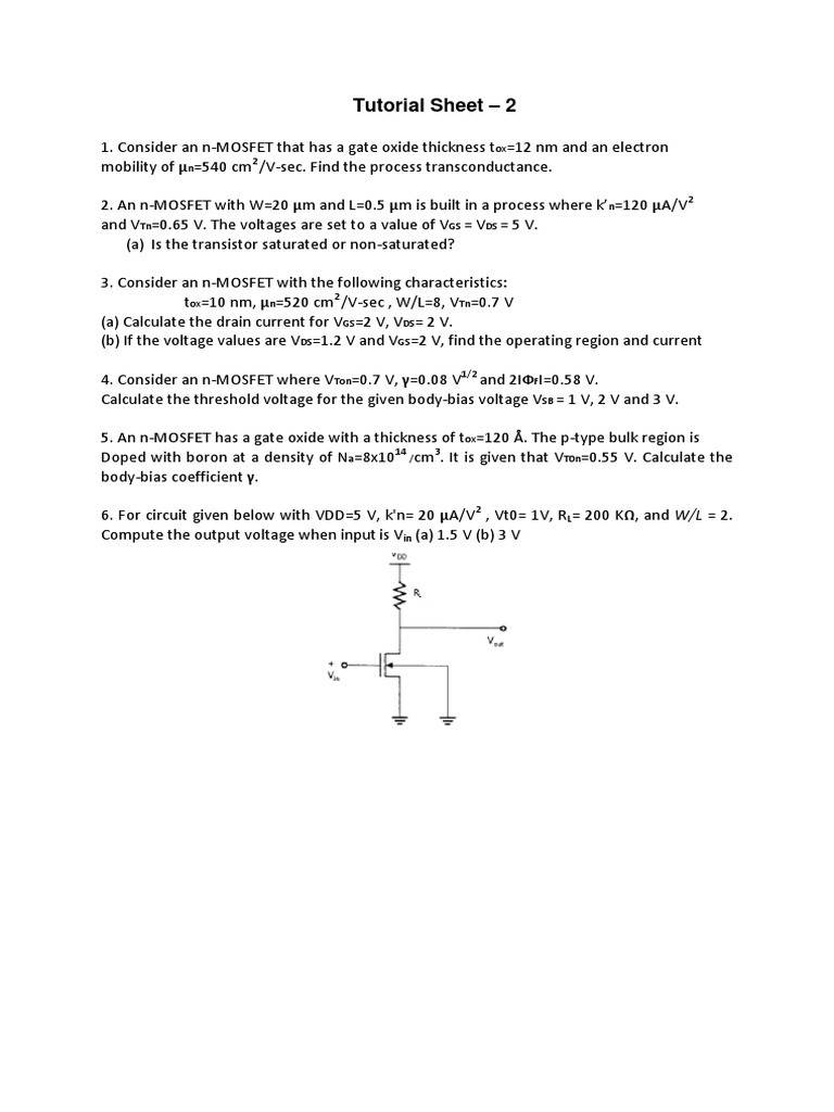 Tut Sheet 2