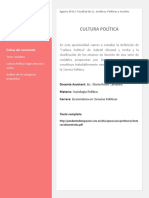 Clase 11 Cultura Política Según Almond y Verba PDF