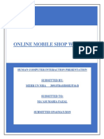 Online Mobile Shop Website: Human Computer Interaction Presentation