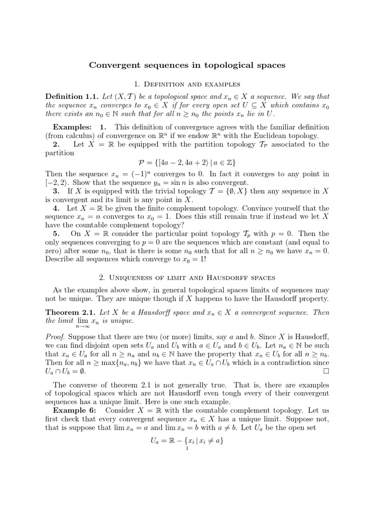 04 - Congergent Sequences | PDF | Sequence | Continuous Function