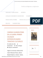 Caminha Guaman Poma en La Guaira - Primer Coloquio Interdisciplinario Travesias Culturales - Hawansuyo PDF