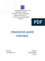 Proceso de Ajuste Contable