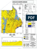 Peta Geologi Sg. Seguntor, Sandakan: T T T T T T