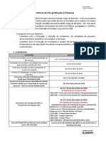 Pró-Reitoria de Pós-Graduação e Pesquisa: 1. Calendario