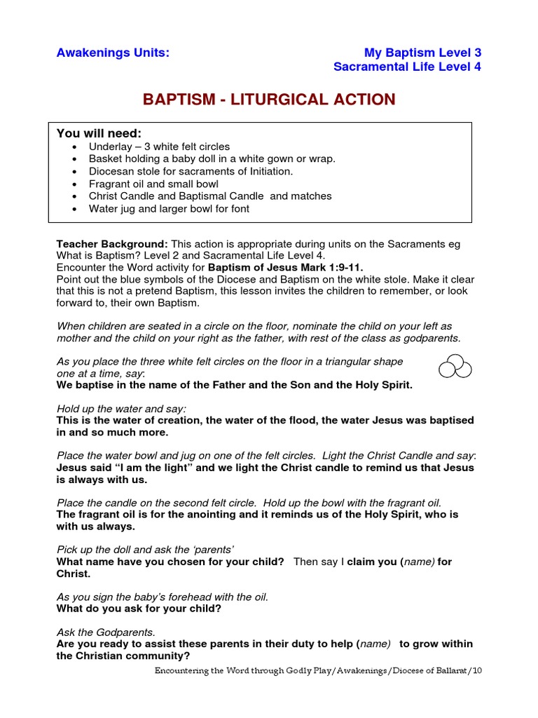 Baptismliturgicalaction Pdf Anointing Baptism
