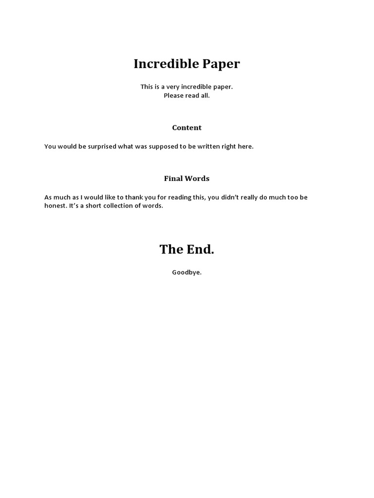 Short and Surprising Paper Summary | PDF | Language Arts & Discipline ...