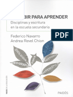 Escribir para Aprender. Disciplinas y Es PDF