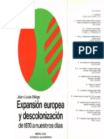 Expansion Europea y Descolonizacion de 1870 a Nuestros Dias