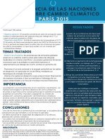 CONFERENCIA PARÍS 2015 LIMITA CALENTAMIENTO 2°C