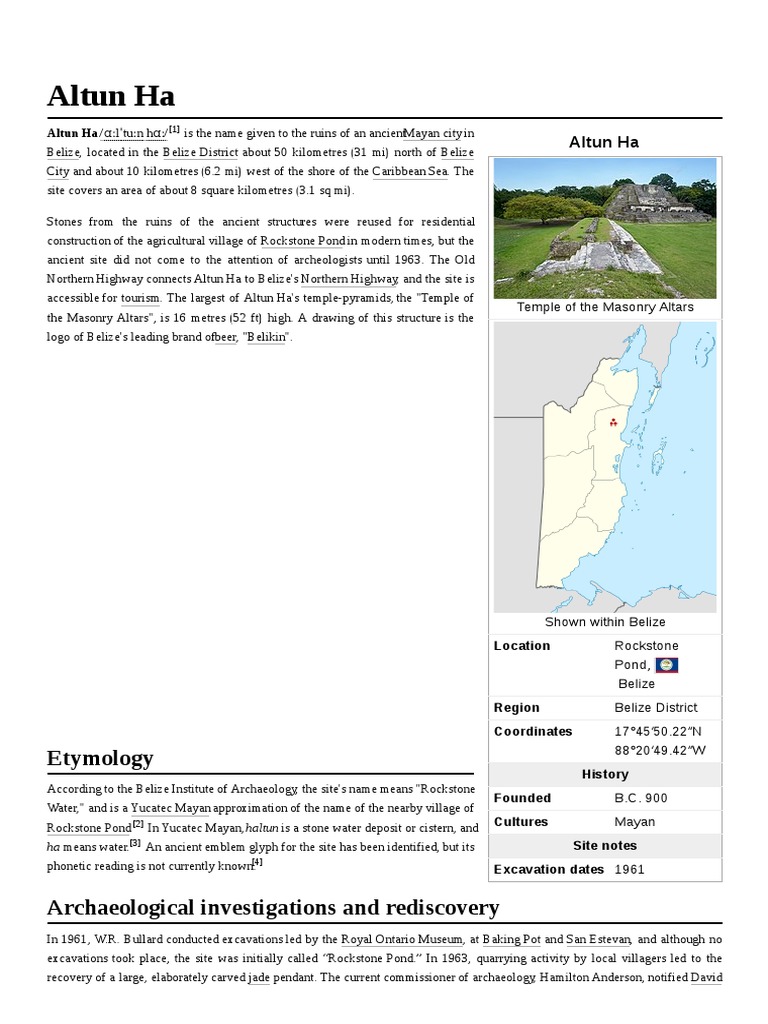 Altun Ha | PDF | Archaeology
