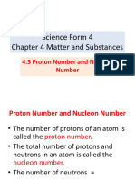 Science Form 4 Chapter 4 Matter and Substances: 4.3 Proton Number and Nucleon Number