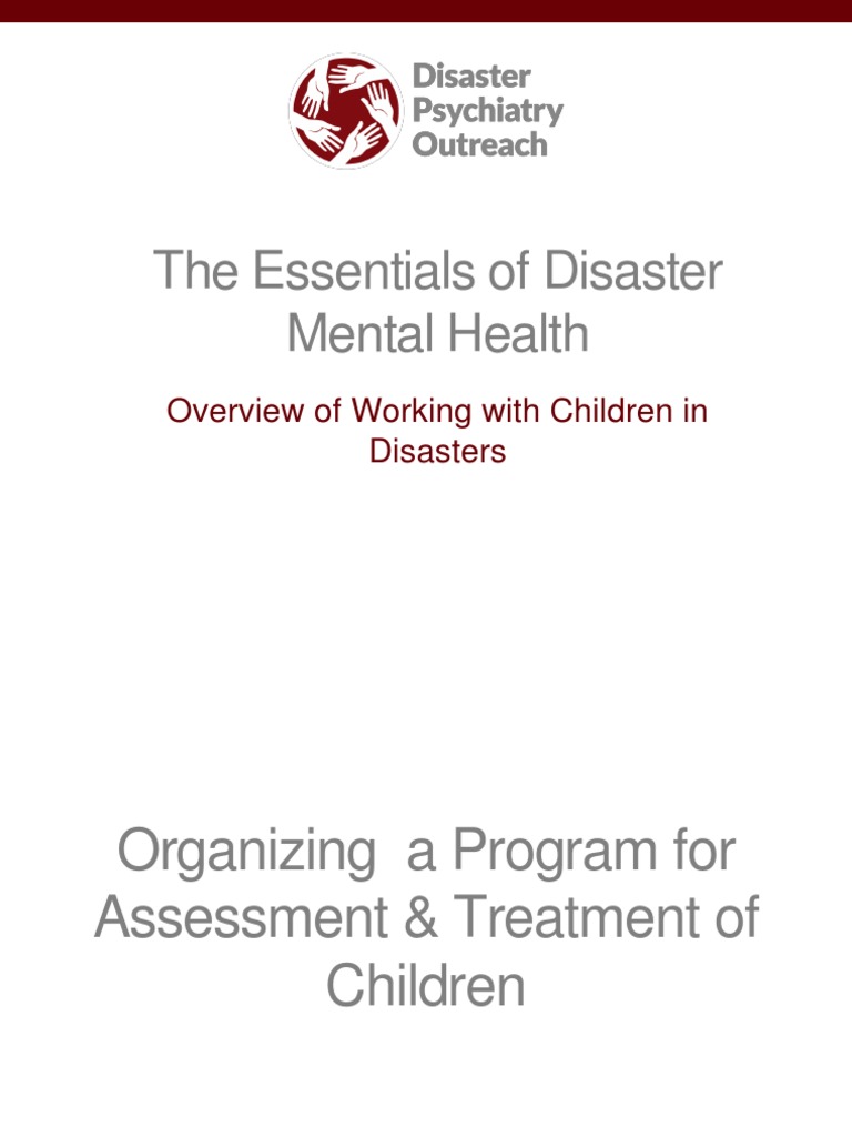 Disaster Mental Health for Children | PDF | Mental Disorder ...