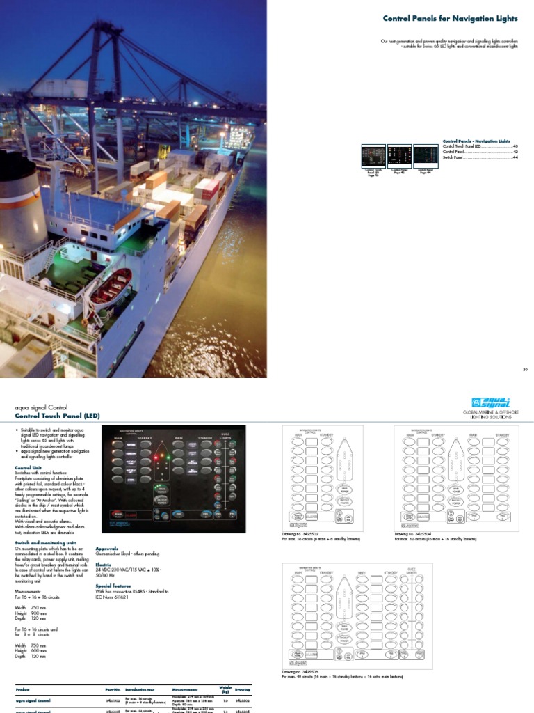 Control Panels for Navigation Lights Reliable and Customizable