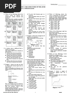 It Chem F4 Topical Test 2 Bl Pdf Isotope Atoms