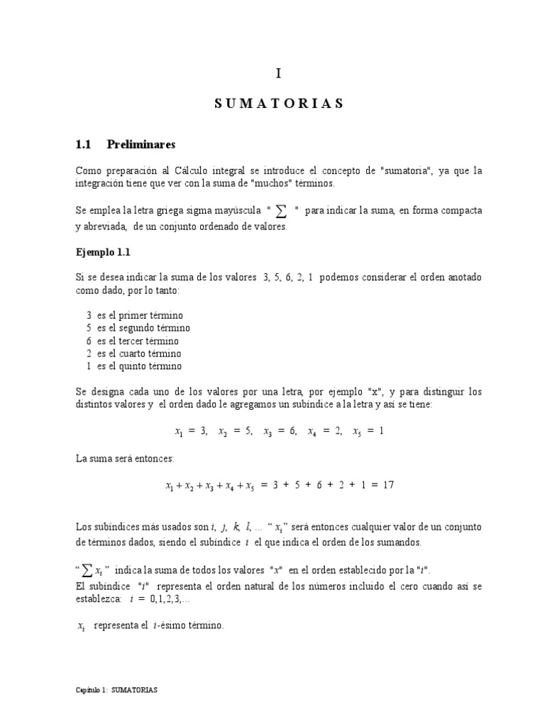 Sumatorias | PDF | Suma | Notación