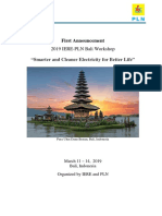 "Smarter and Cleaner Electricity For Better Life": 2019 IERE-PLN Bali Workshop