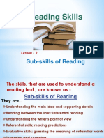 Understanding the Sub-Skills of Reading