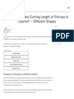 How To Calculate Cutting Length of Stirrups in Column - Different Shapes
