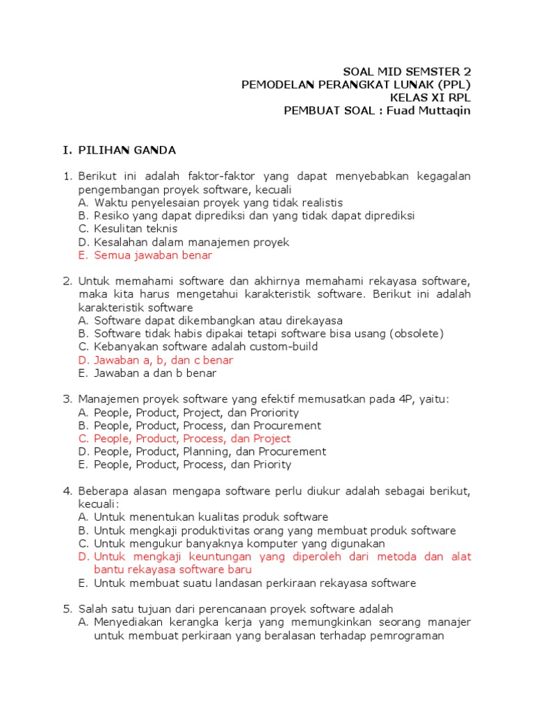 Soal Dan Jawaban Materi Tik Visual Basic