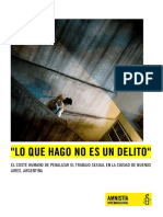Informe Amnistia Internacional Argentina - Lo Que Hago No Es Un Delito