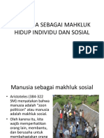 Manusia Sebagai Mahkluk Hidup Individu Dan Sosial