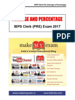 Average and Percentage: IBPS Clerk (PRE) Exam 2017