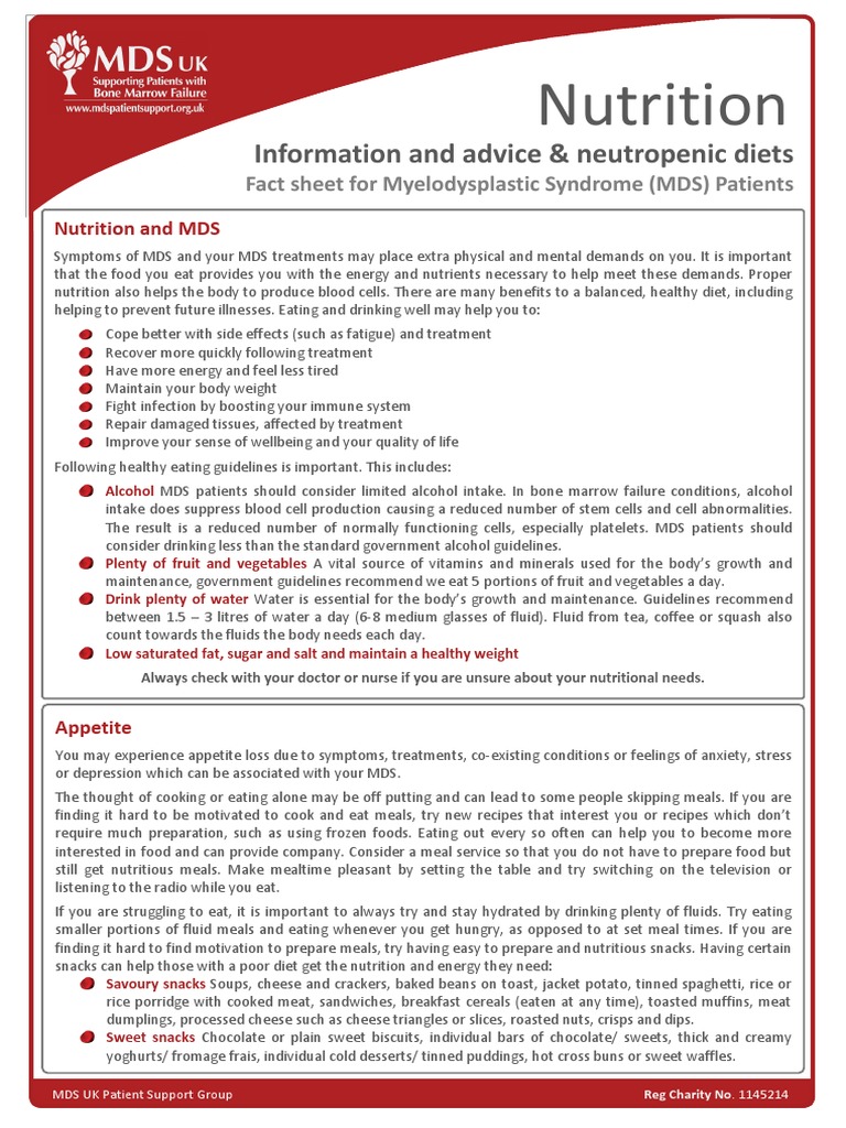 Nutrition Information and Advice & Neutropenic Diets Download Free