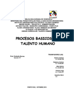 Procesos Basicos Del Talento Humano