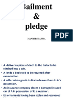 Bailment & Pledge: Manish Sharma