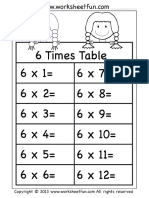 Kids Wfun Times Table 6