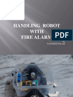 Handling Robot With Fire Alarm