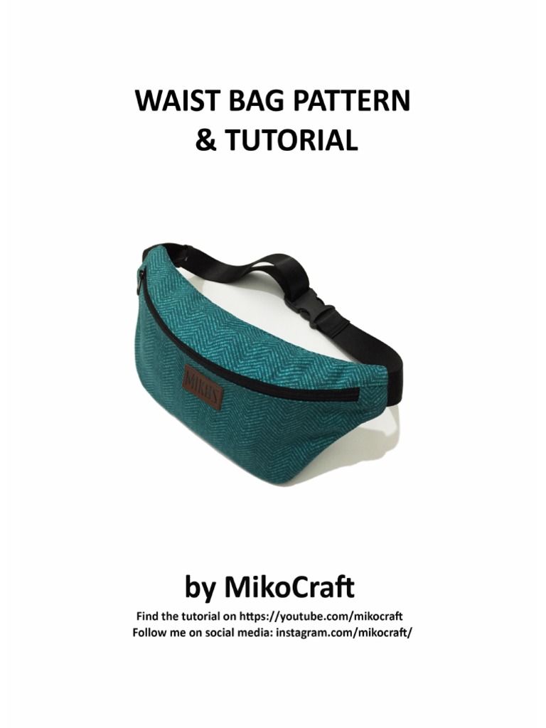 Waist bag pattern pdf sale