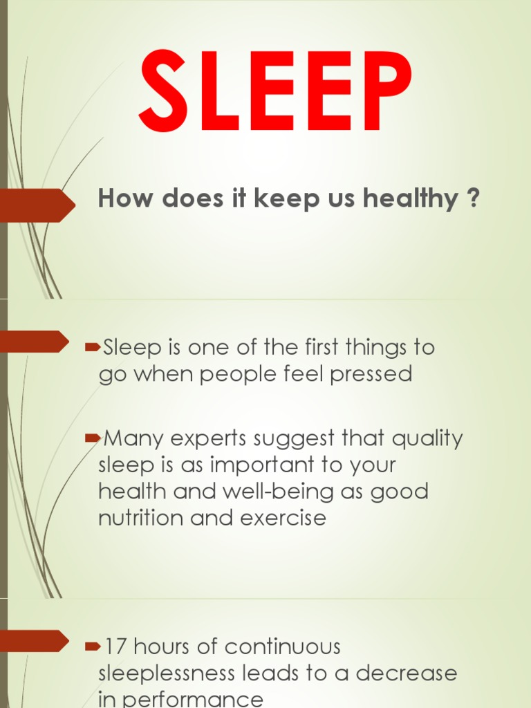 Importance of Sleep for Health | PDF | Wellness