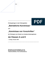 Betriebstechnik Vorschriften