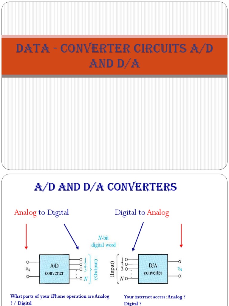 DATA Converter Circuits | PDF | Analog To Digital Converter | Digital ...
