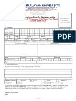 PHD Mphil Application Form