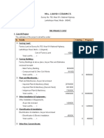 M/S. Lavish Ceramics: The Project Cost 1 Cost of Project