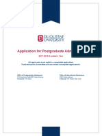 Duquesne Application Form