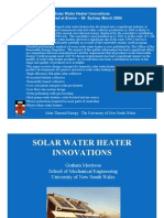 Solar Water Heater Innovations