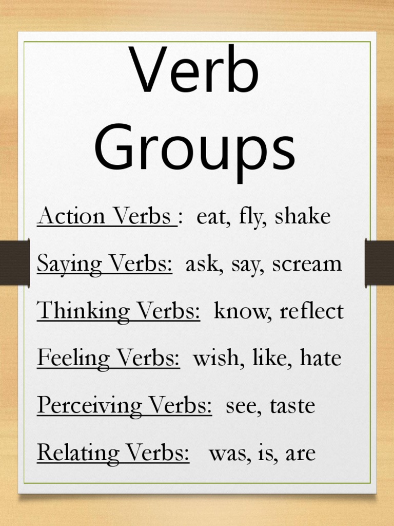 Verb Groups | PDF