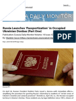 Vladimir SOCOR - Russia Launches Passportization in Occupied Ukrainian Donbas - 1