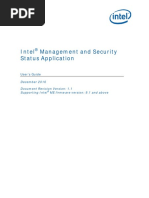 Intel Management and Security Status Application: User's Guide